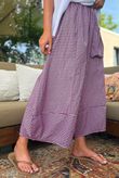 Arbi Gingham Pocket Culotte Pant Aubergine